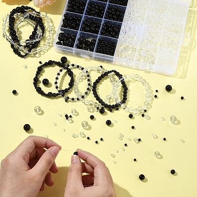 2130Pcs 10 Styles Transparent Glass Beads GLAA-YW0003-88-1