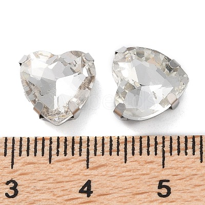 Heart Sew on Rhinestone RGLA-L028-04B-01-1