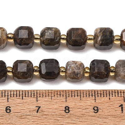 Natural Black Moonstone Beads Strands GG-CBAC972-A08-01-1