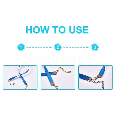 Brass Ribbon Crimp Ends X-KK-T032-146G-1