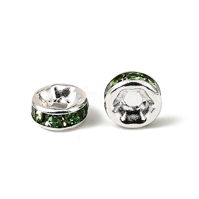 Brass Grade A Rhinestone Spacer Beads RB-A014-Z6mm-07S-1