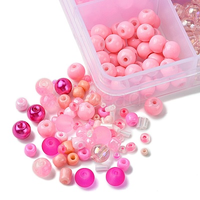 Transparent Glass Beads  with Seed Beads GLAA-FS0001-82-1