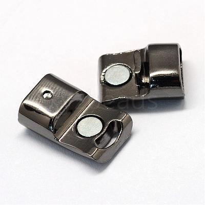 Alloy Magnetic Clasps with Glue-in Ends PALLOY-R089-06B-1