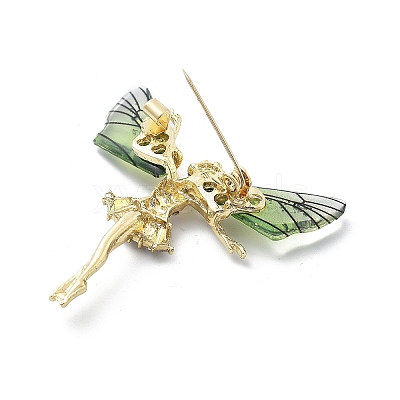 Angel Alloy Crystal Rhinestone Brooch JEWB-C037-08G-1