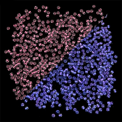 Glow in the Dark Luminous Transparent Glass Round Seed Beads LUMI-PW0004-006A-13-1