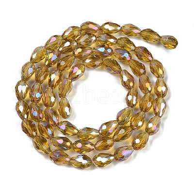 Transparent Electroplate Glass Beads Strands EGLA-N013-T4mm-B08-1