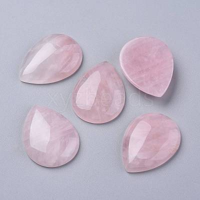 Natural Rose Quartz Cabochons G-E491-A-03-1