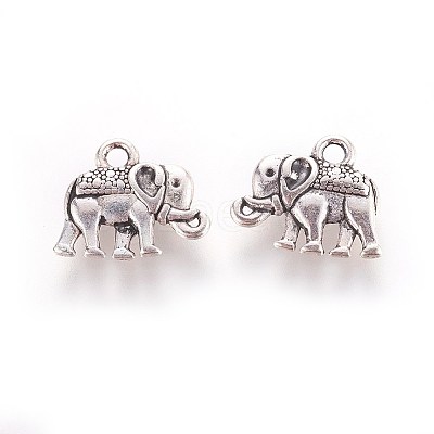 Vintage Elephant Charms LS-A-PALLOY-ZN-47017-AS-F-1