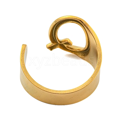 PVD Vacuum Plating 201 Stainless Steel Cuff Rings RJEW-Z032-01G-Q-1
