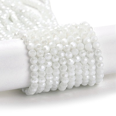 Electroplate Opaque Glass Beads Strands EGLA-A035-P4mm-A01-1