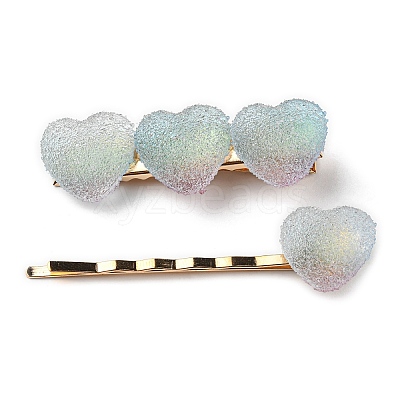Gradient Heart Resin & Iron Clips Sets PHAR-F018-02A-1