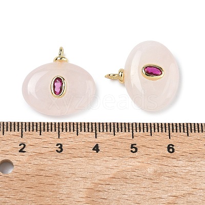 Natural Rose Quartz Pendants KK-C251-01D-02-1