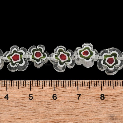 Handmade Millefiori Lampwork Beads Strands LAMP-G164-03N-1