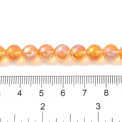 Transparent Electroplate Glass Beads Strands X-GLAA-T032-T8mm-C01-1