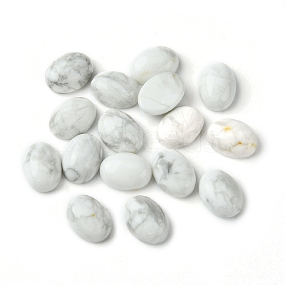 Natural Howlite Cabochons G-A094-01B-60-1