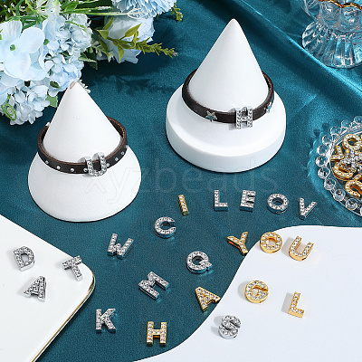 Alloy Rhinestone Slide Beads FIND-SC0014-42-1