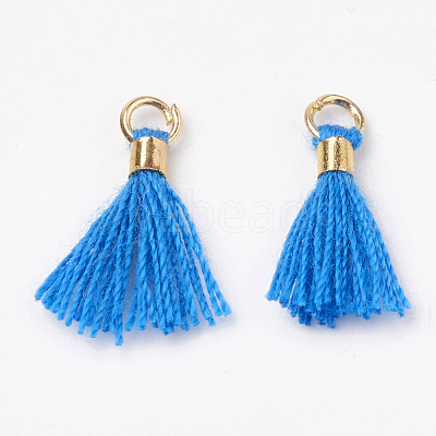 Polycotton(Polyester Cotton) Tassel Pendant Decorations FIND-S275-14G-1