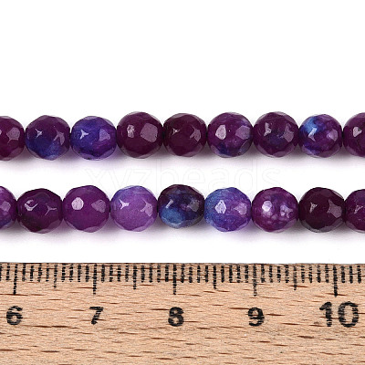 Dyed Natural White Jade Beads Strands X-G-T139-6mm-60-15-1