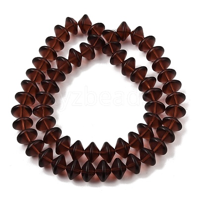 Frosted & Baking Paint Transparent Glass Beads Strands GL-CBA2ED2-03H-1