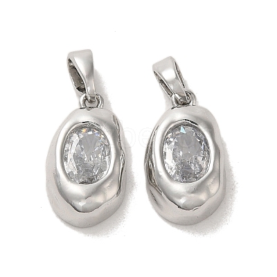 Brass Micro Pave Cubic Zirconia Pendants KK-H461-04P-1
