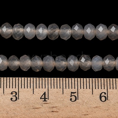 Natural Grey Agate Bead Strands G-D344-A19-03-1