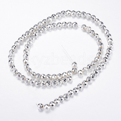Electroplate Non-magnetic Synthetic Hematite Bead Strands X-G-Q465-12S-1