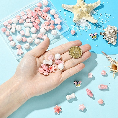 Handmade Porcelain Beads PORC-YW0001-73-1