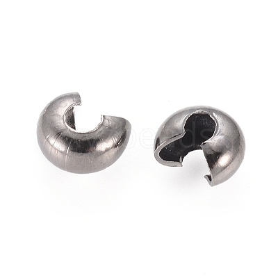 Iron Crimp Beads Covers LS-IFIN-H028-NFB-NF-1