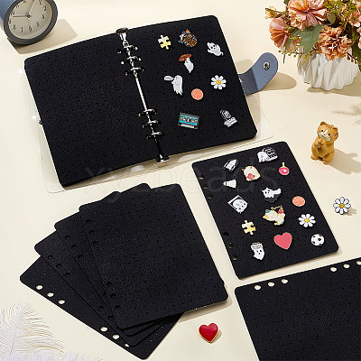 14Pcs Felt Cloth Pin Brooch Storage Binder Sheets for Enamel Pin Collection Book AJEW-WR0002-93B-1
