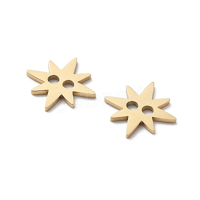 304 Stainless Steel Laser Cut Star Connector Charms STAS-M111-08G-1