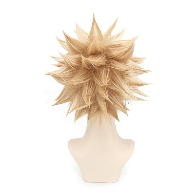 Short Blonde Wavy Cosplay Party Wigs OHAR-I015-03-1