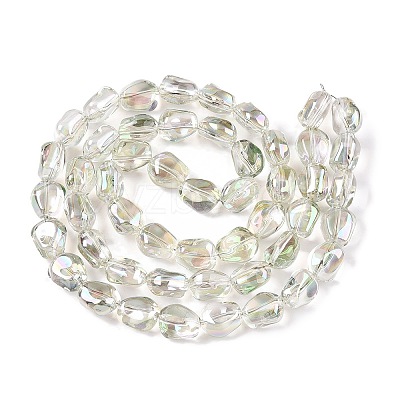 Electroplate Glass Beads Strands EGLA-T021-08D-1