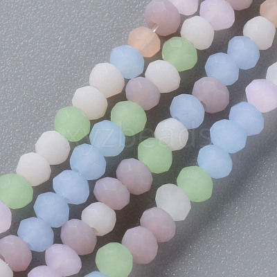 Frosted Glass Beads Strands FGLA-T002-10A-1