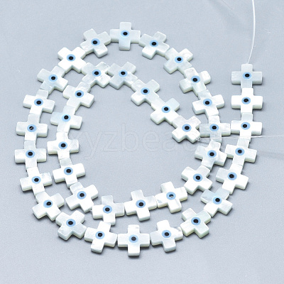Natural White Shell Mother of Pearl Shell Beads SSHEL-N036-011-1