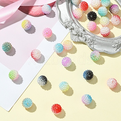 30Pcs Imitation Pearl Acrylic Beads OACR-YW0002-30A-1