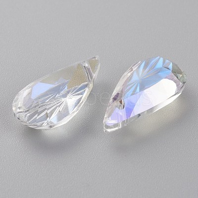 Embossed Glass Rhinestone Pendants GLAA-J101-06B-001MO-1