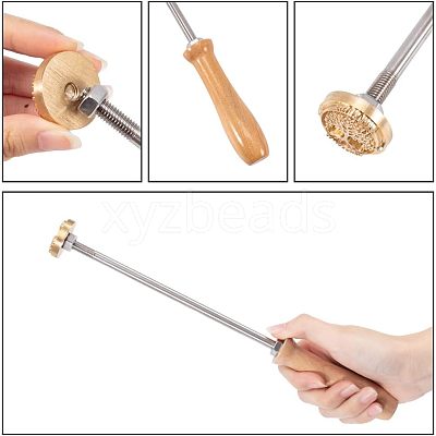 Stamping Embossing Soldering Brass with Stamp AJEW-WH0113-15-71-1
