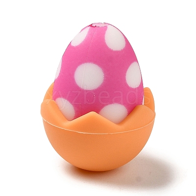 Easter Eggshell Food Grade Eco-Friendly Silicone Focal Beads LS-SIL-Q022-06D-1