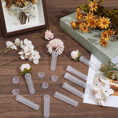 50Pcs Column Plastic Floral Water Tubes for Flower Arrangements AJEW-GF0014-22-1