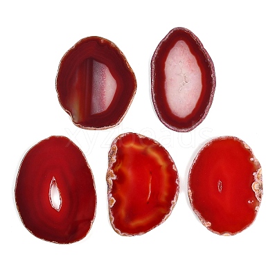 Dyed & Heated Natural Agate Slice Cabochons GG-CBAAF67-01H-1