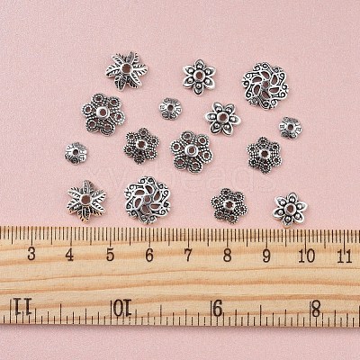 Tibetan Style Alloy Bead Caps PALLOY-JP0005-08AS-1