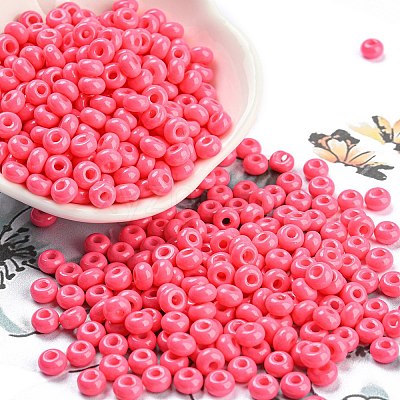 Imitation Jade 3/0 Glass Seed Beads SEED-Z001-A-B03-1