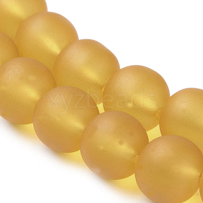 Baking Paint Transparent Glass Bead Strands X-GLAA-S031-10mm-11-1