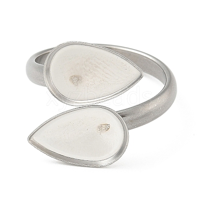 304 Stainless Steel Cuff Rings Components LS-X-STAS-K279-02E-P-1