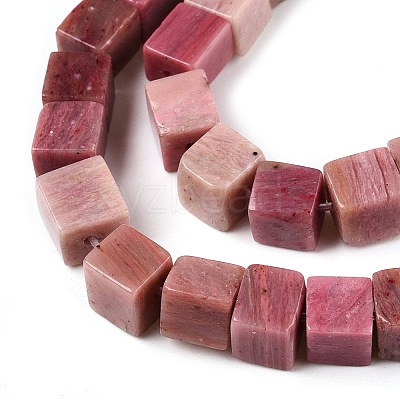 Natural Rhodonite Beads Strands G-T139-6x6-03-1