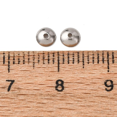 Tarnish Resistant Apetalous Half Round 304 Stainless Steel Bead Caps STAS-N039-02-1