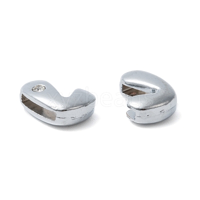 Alloy Rhinestone Initial Letter.L Slide Charms Fit DIY Wristbands & Bracelets X-ZP2L-NLF-1