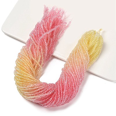 Transparent Painted Glass Beads Strands X1-DGLA-A034-T2mm-A09-1
