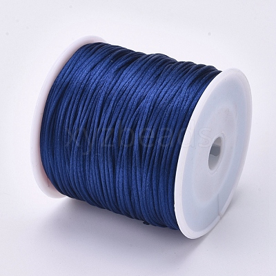Round Nylon Satin Rattail Cord NWIR-WH0009-15A-10-1