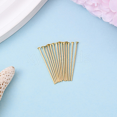 Brass Flat Head Pins KK-YW0004-02B-G-1